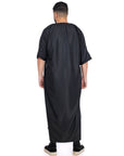Black cotton thobe Collection - newarabia Apparel & Accessories