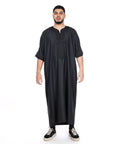 Black cotton thobe Collection - newarabia Apparel & Accessories