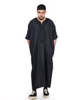 Black cotton thobe Collection - newarabia Apparel & Accessories