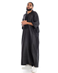 Black Essential linen moroccan thobe in UK