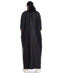 Black linen moroccan thobe