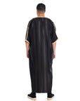 Black and Gold Shiny Jawhara moroccan Thobe Collection - newarabia Apparel & Accessories