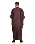 Brown Shiny Jawhara moroccan Thobe Collection - newarabia Apparel & Accessories