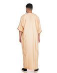 Caramel Shiny Jawhara Carmel Thobe Collection - newarabia Apparel & Accessories