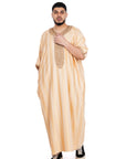 Caramel Shiny Jawhara Carmel Thobe Collection - newarabia Apparel & Accessories