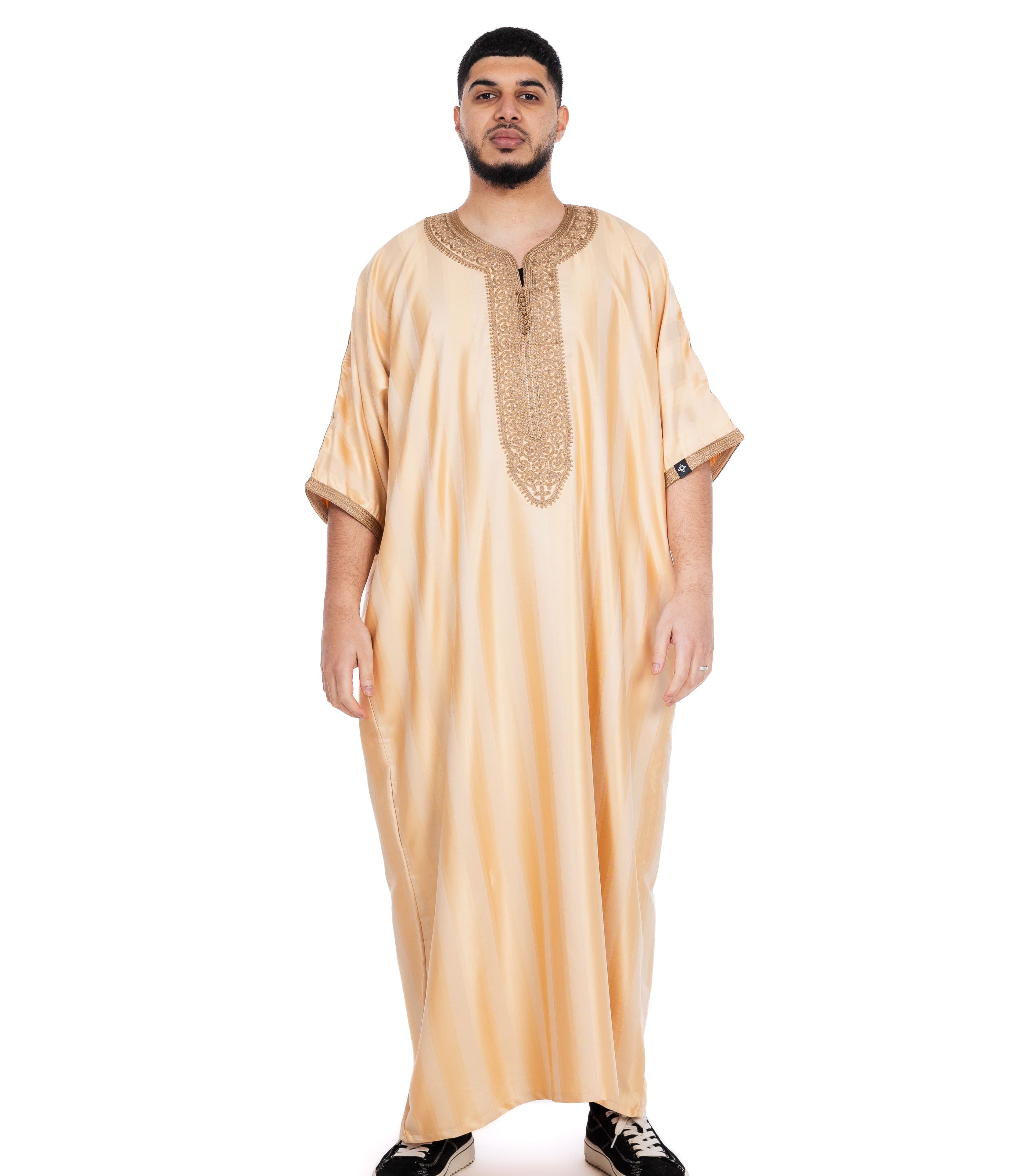 Caramel Shiny Jawhara Carmel Thobe Collection - newarabia Apparel & Accessories