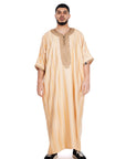 Caramel Shiny Jawhara Carmel Thobe Collection - newarabia Apparel & Accessories