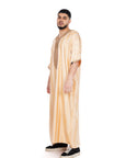 Caramel Shiny Jawhara Carmel Thobe Collection - newarabia Apparel & Accessories