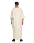 Cream Shiny Jawhara Thobe Collection - newarabia Apparel & Accessories