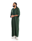 Emerald Green Essential linen thobe Collection - newarabia Apparel & Accessories