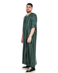 Green Shiny Jawhara moroccan Thobe in UK