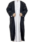 Person wearing a black and white traditional farwa outfit