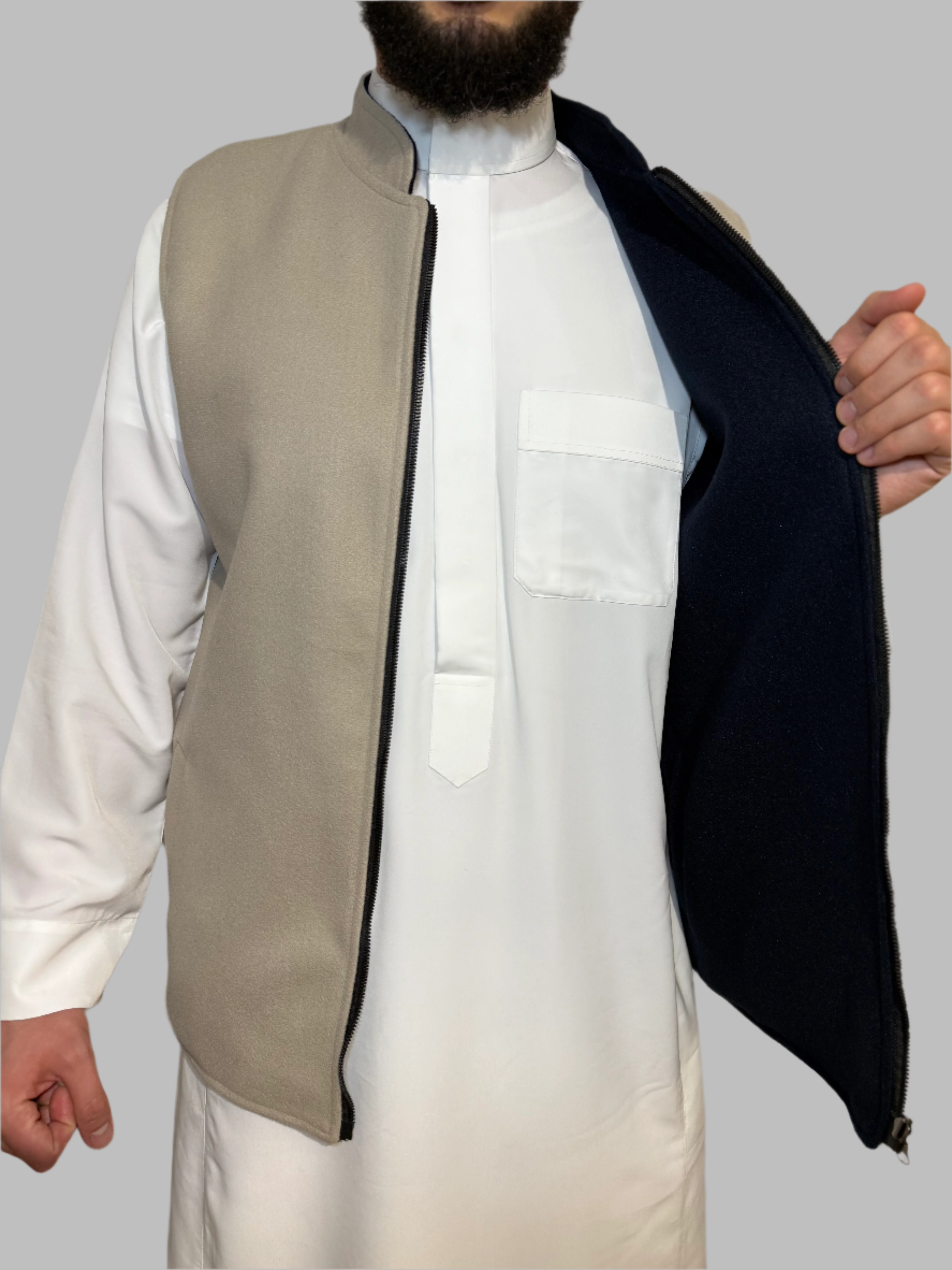 Double-Sided Melton Waistcoat - Apparel & Accessories
