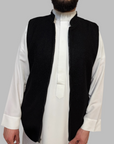 Double-Sided Melton Waistcoat - Black / S - Apparel &