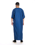 Navy cotton thobe Collection - newarabia Apparel & Accessories