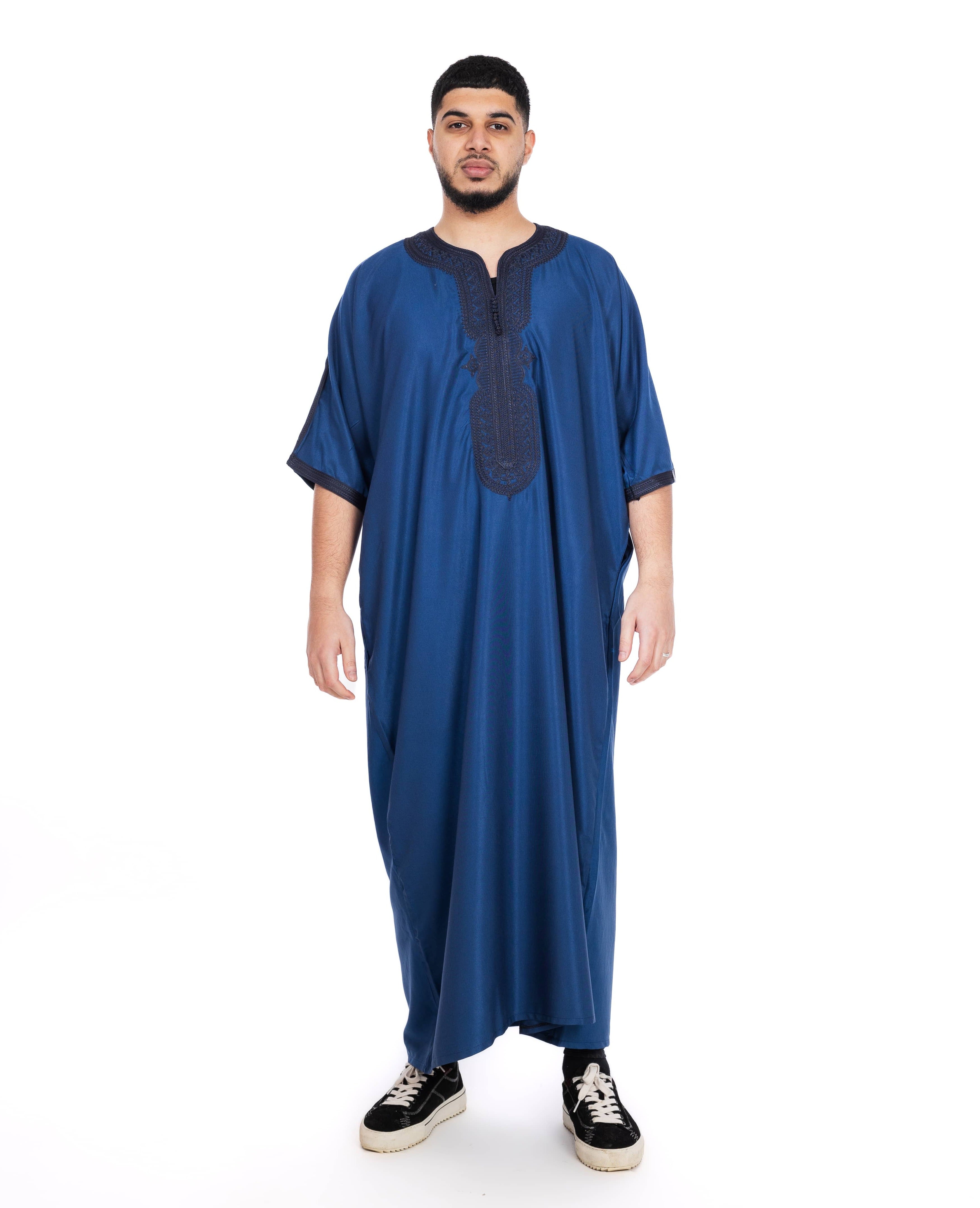 Navy cotton thobe Collection - newarabia Apparel & Accessories