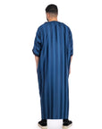 Navy Shiny Jawhara Thobe Collection - newarabia Apparel & Accessories