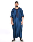 Navy Shiny Jawhara Thobe Collection in UK