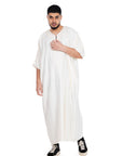 Offwhite Shiny Jawhara moroccan Thobe Collection - newarabia Apparel & Accessories