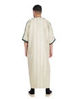 Pistachio Shiny Jawhara moroccan Thobe Collection - newarabia Apparel & Accessories