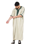 Pistachio Shiny Jawhara moroccan Thobe Collection - newarabia Apparel & Accessories
