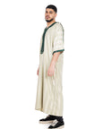 Pistachio Shiny Jawhara moroccan Thobe Collection - newarabia Apparel & Accessories