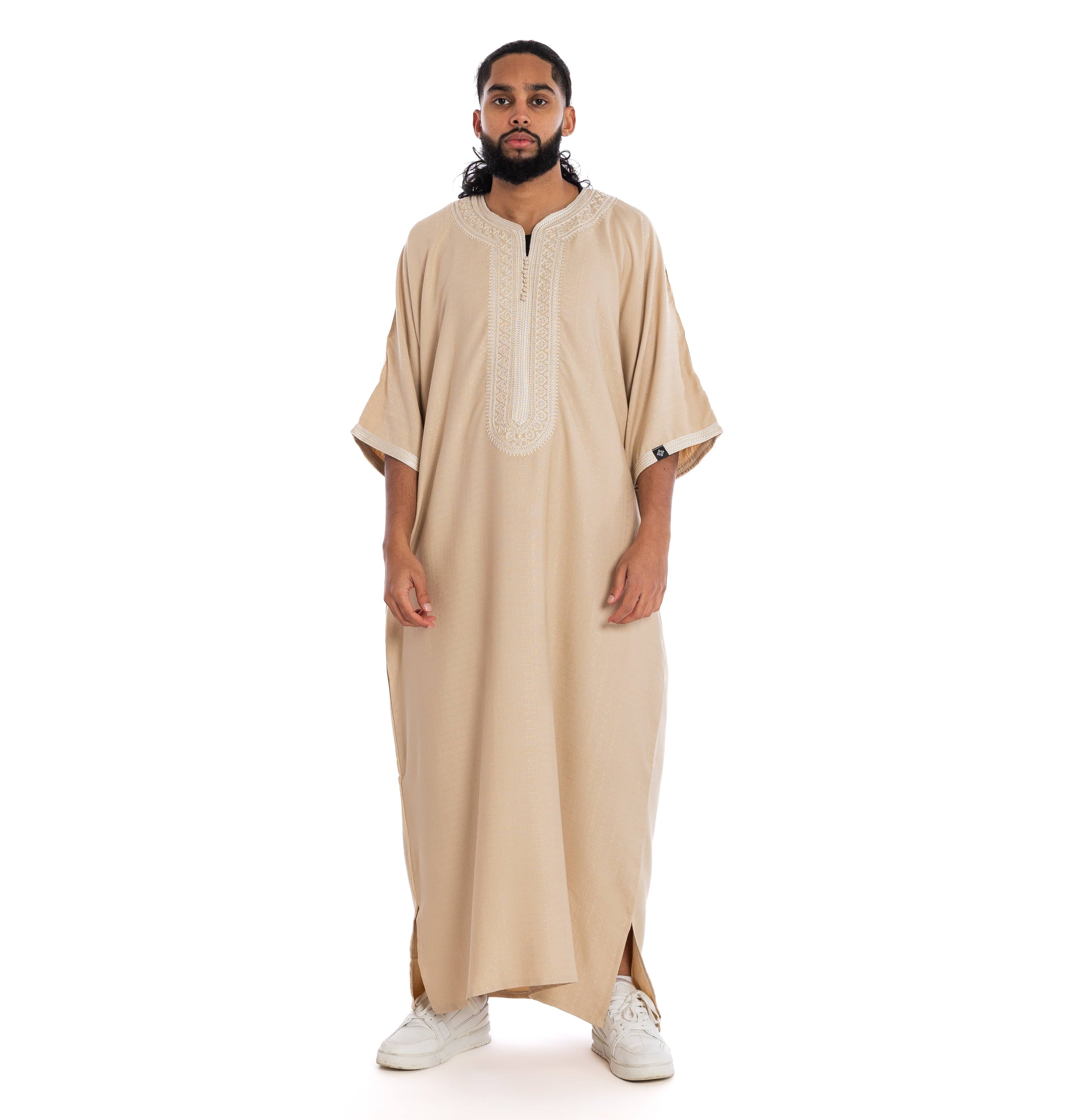 Beige Essential linen thobe Collection - newarabia Apparel &amp; Accessories