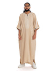 Beige Essential linen thobe Collection - newarabia Apparel & Accessories