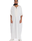 White Essential linen thobe Collection - newarabia Apparel & Accessories