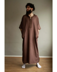 Cotton Short Sleeve thobe - Brown / 52 - Apparel &