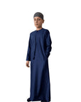 Emirati Kids Thobe - Navy / 28 - Apparel & Accessories