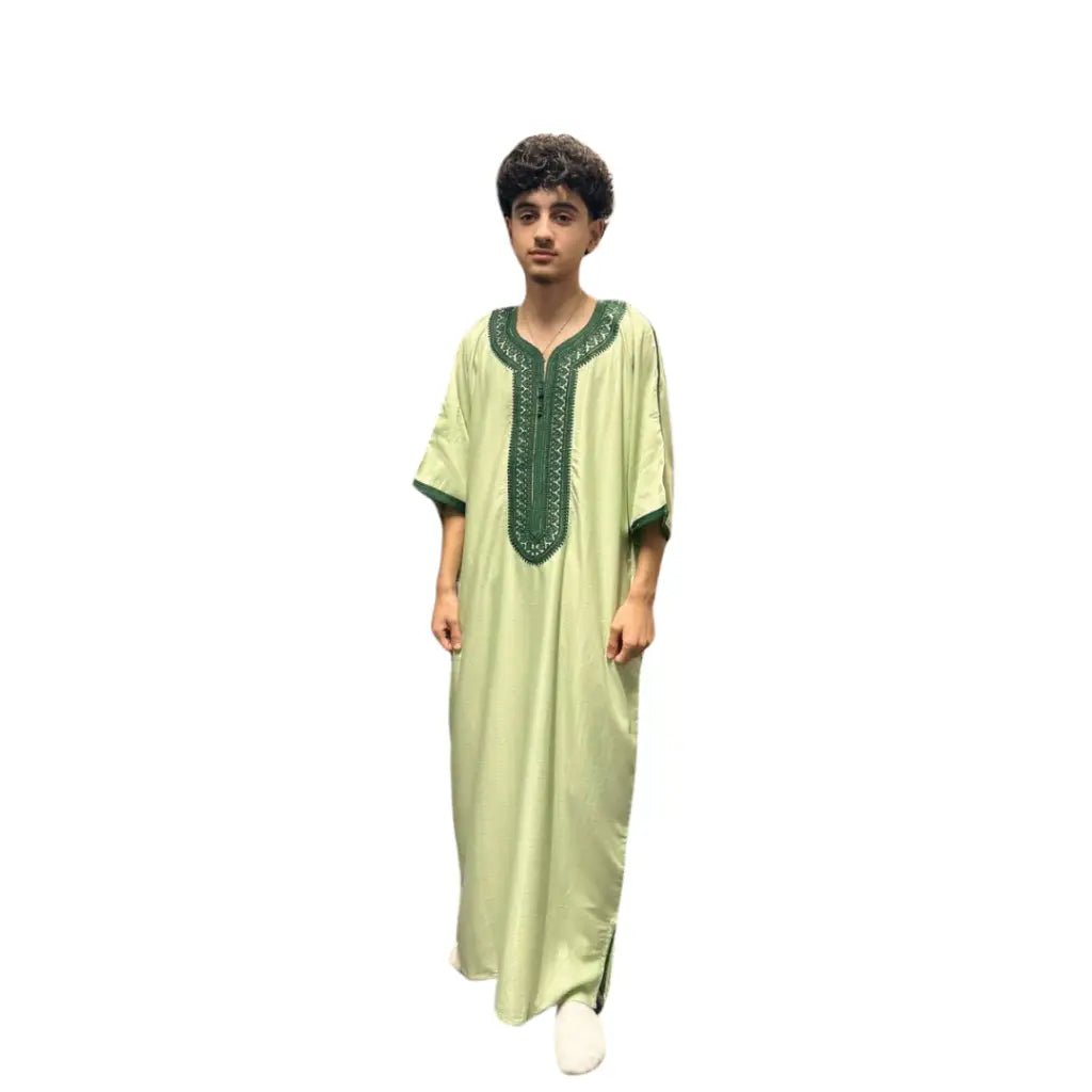 Essential Moroccan Thobe - Pistachio / 52 - Apparel &
