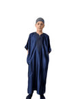 Kids Shiny Moroccan Thobe - Navy / 40 - Apparel &