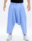 Baby Blue Moroccan Men's Loose Fit Saroual Trousers - newarabia