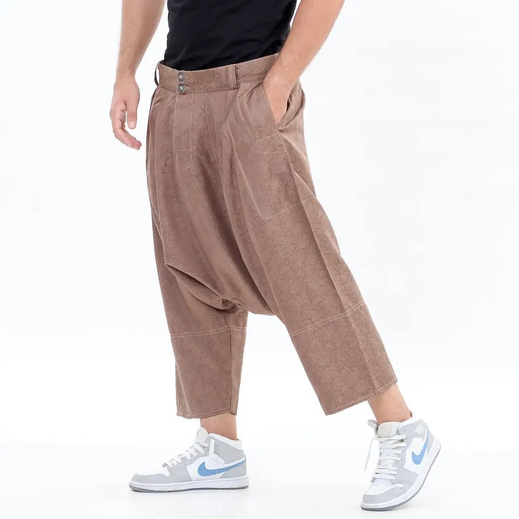 Moroccan Men's Loose Fit Saroual Trousers - newarabia