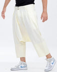 Off-White Moroccan Men's Loose Fit Saroual Trousers - newarabia