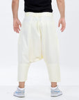 Off-White Moroccan Men's Loose Fit Saroual Trousers - newarabia