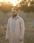 Premium Melton Moroccan Djellaba - Sandy / 52 - Apparel &