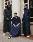 Navy Essential Saudi Thobes - newarabia Apparel & Accessories