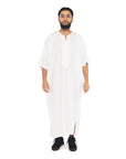 white linen Moroccan Thobe Collection - newarabia Apparel & Accessories