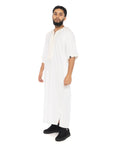 white linen Moroccan Thobe Collection - newarabia Apparel & Accessories