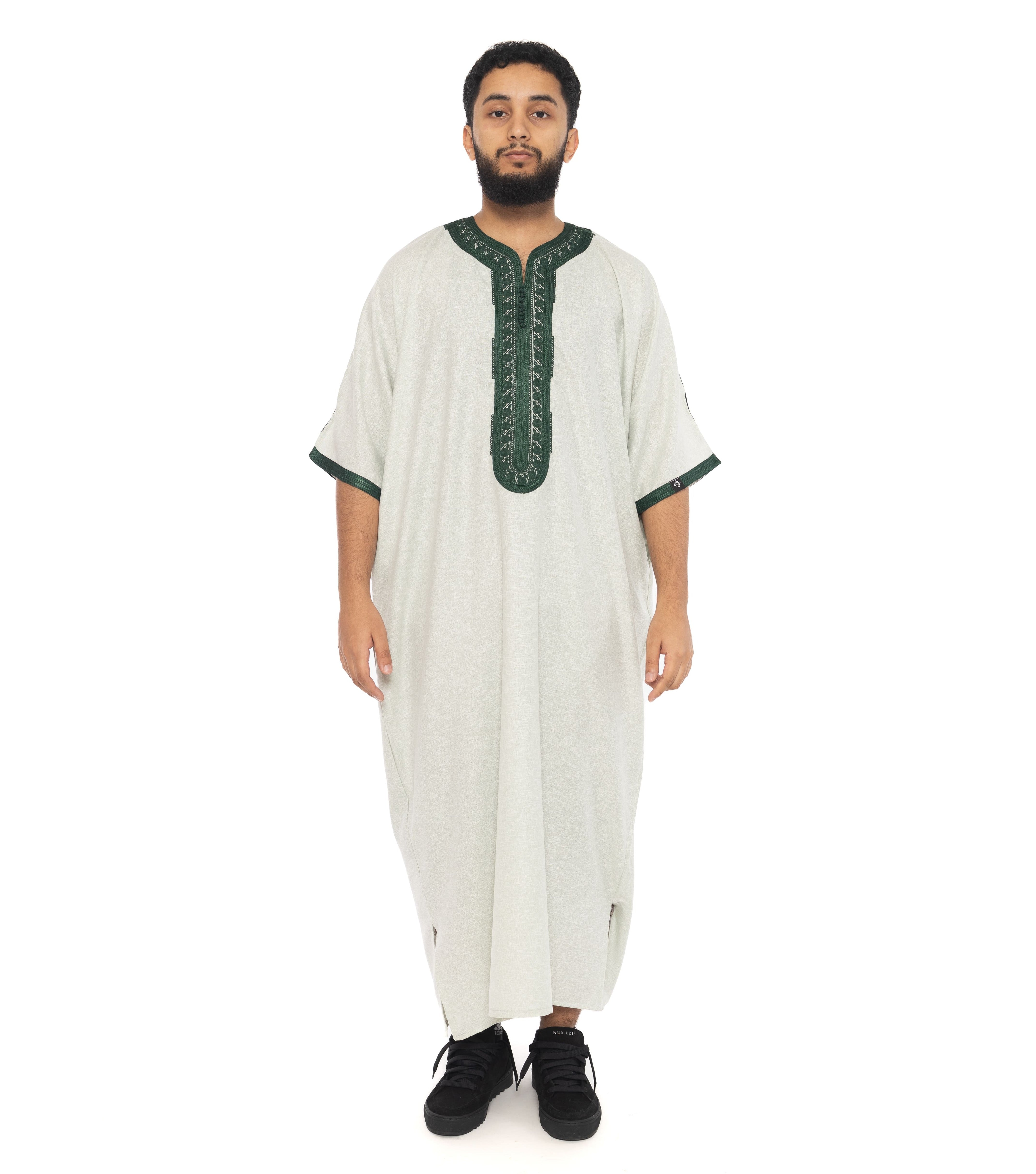 Green Ramadan linen Moroccan Thobe Collection - newarabia Apparel &amp; Accessories