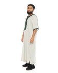 Green Ramadan linen Moroccan Thobe Collection - newarabia Apparel & Accessories