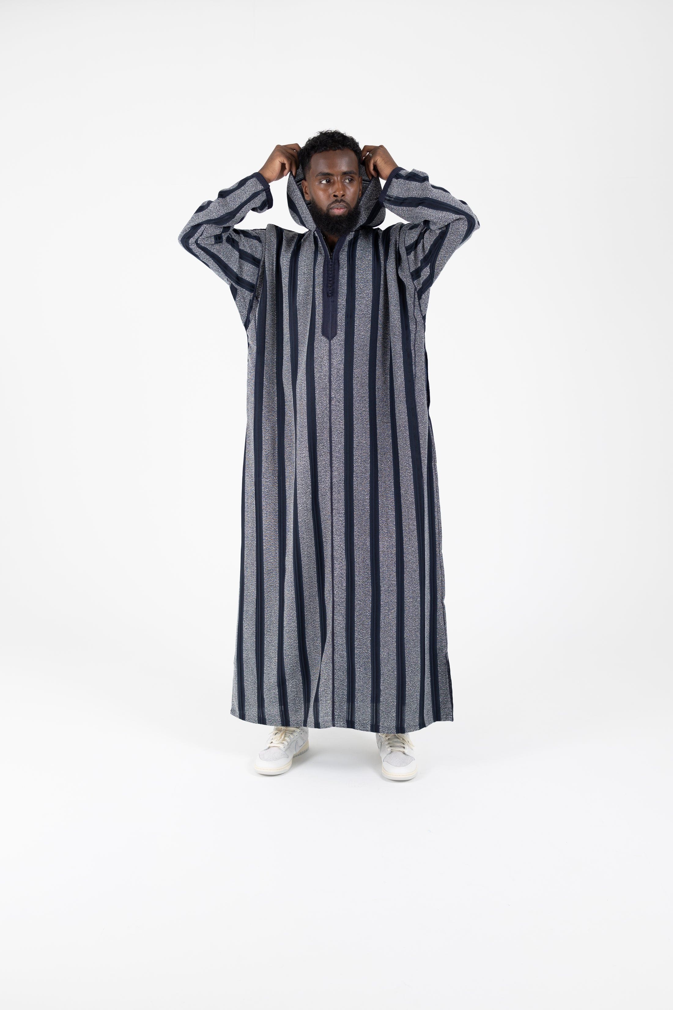 Navy lightweight Djellaba thobe