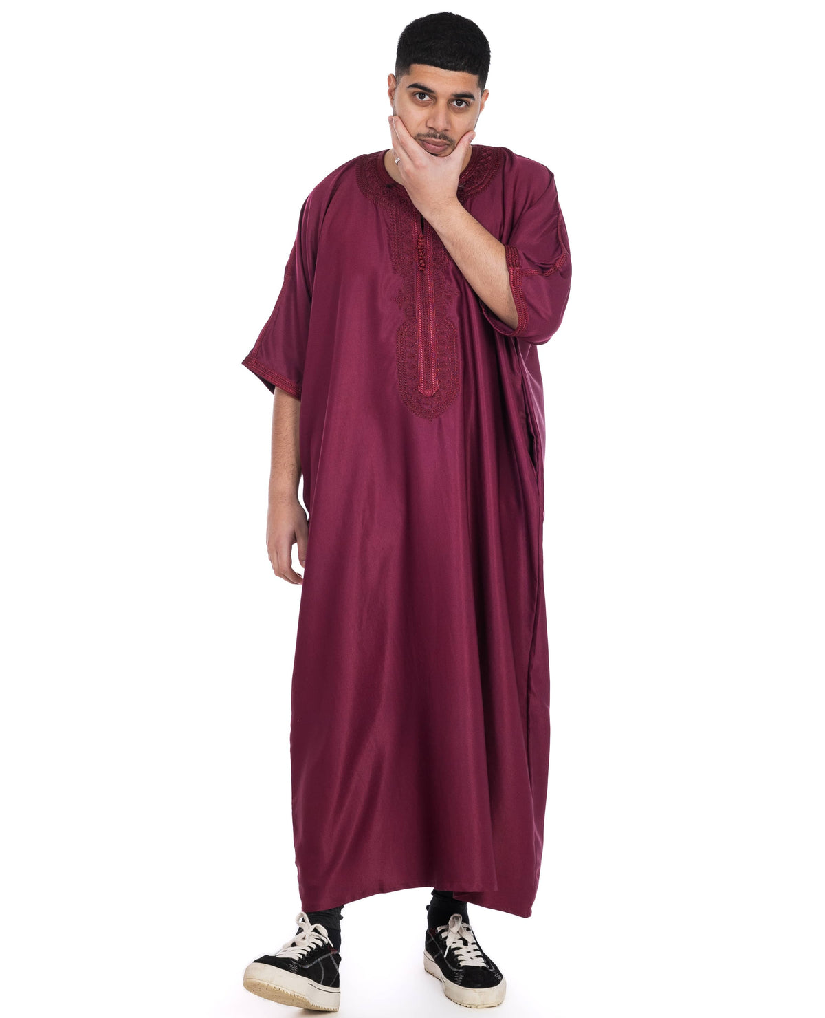 Thobe Different Deep Cherry maroon cotton thobe Collection - newarabia Apparel ...