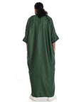 Emerald Green Essential linen thobe Collection - newarabia Apparel & Accessories