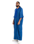 Royal Blue Essential linen thobe Collection - newarabia Apparel & Accessories