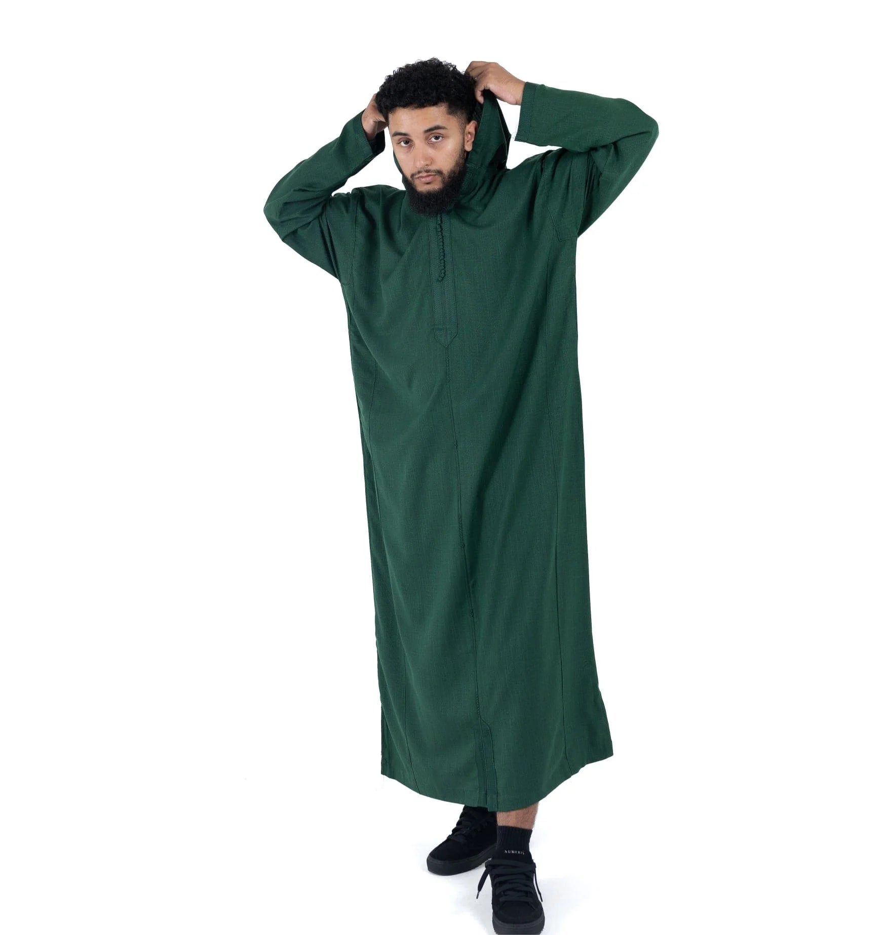Classic Linen Djellaba - Green / 52 - Apparel & Accessories