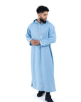 Classic Linen Djellaba - Sky blue / 52 - Apparel &