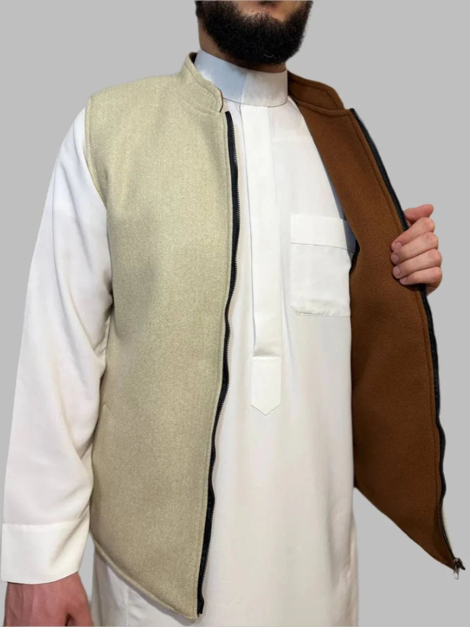 Double-Sided Melton Waistcoat - Apparel &amp; Accessories